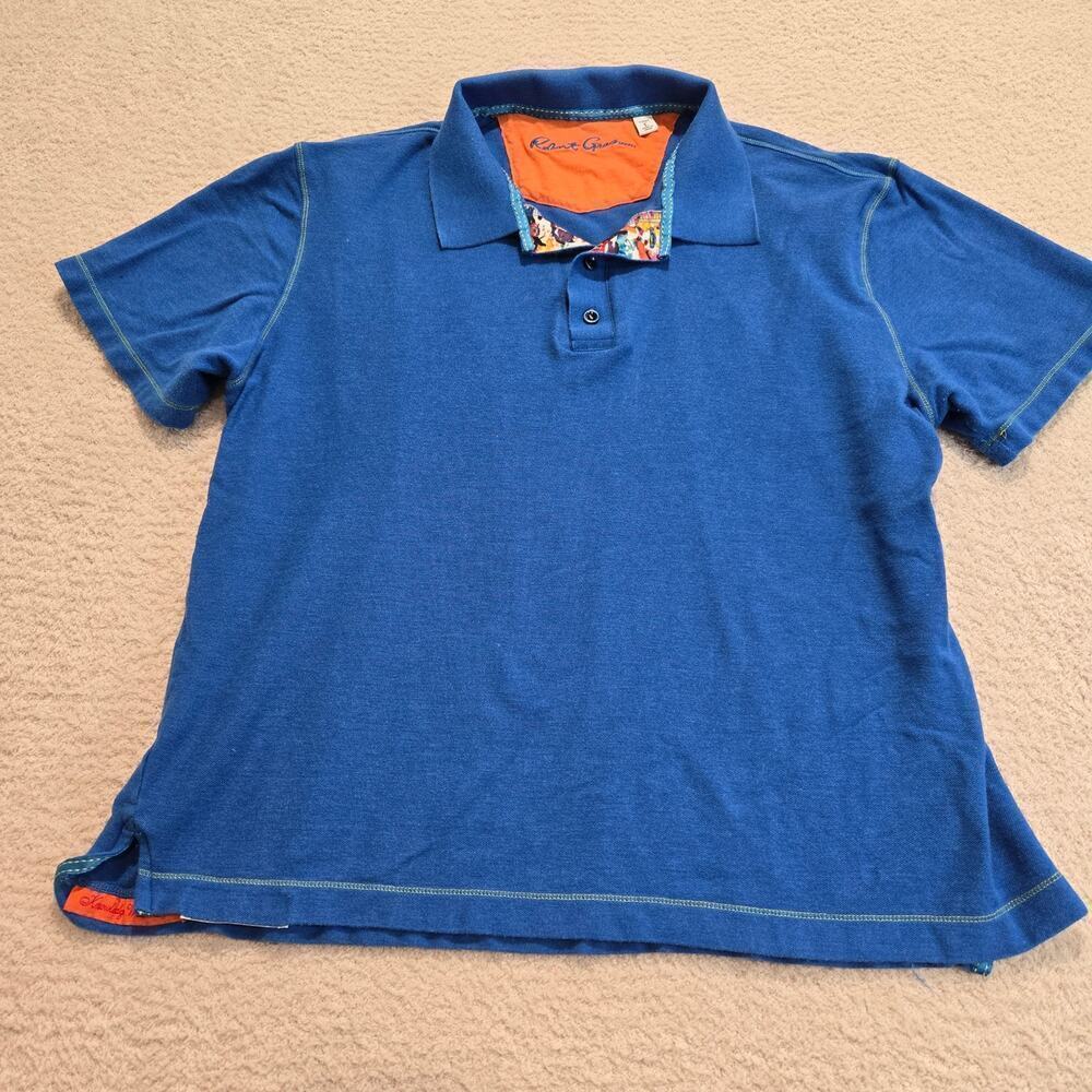 Robert Graham Classic Fit Blue Golf Polo Men's Size L